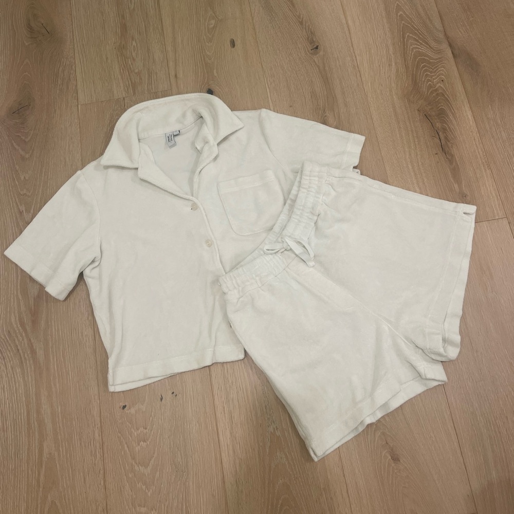 & Other Stories White Terry Cloth Set